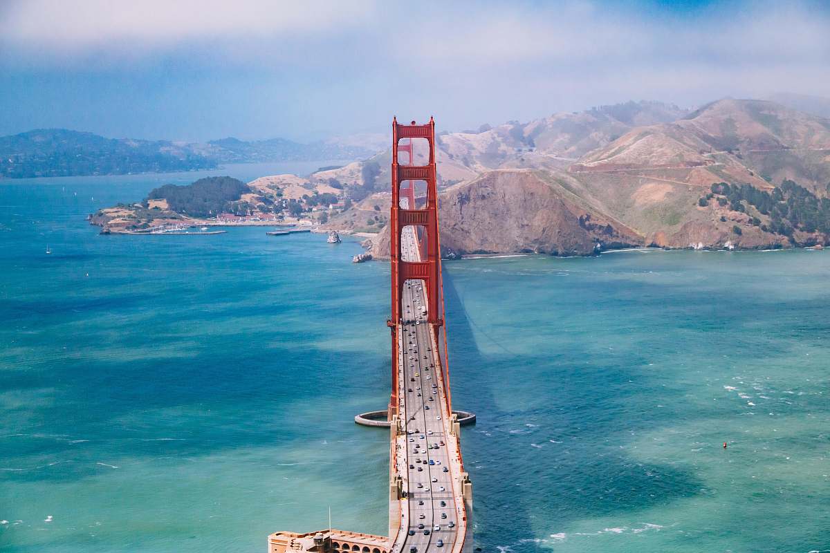 ocean aerial view photography of Golden Gate Bridge during daytime bridge